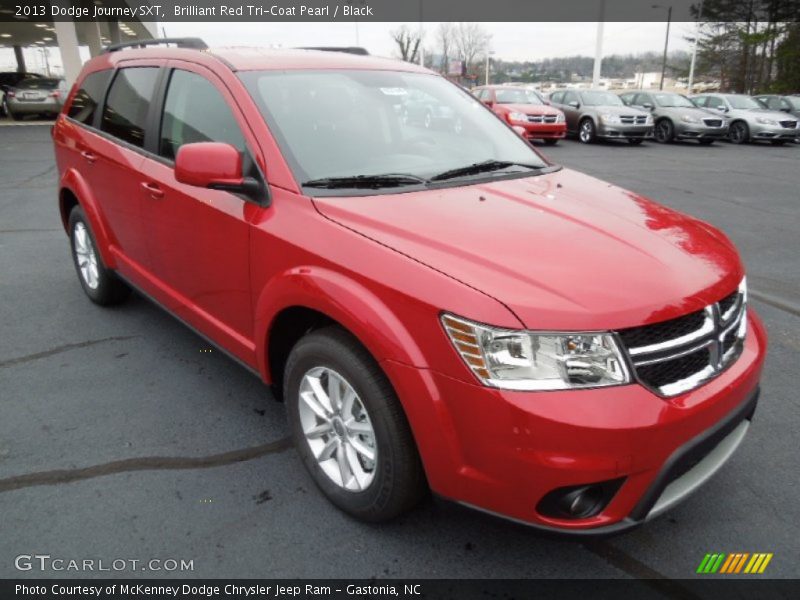 Brilliant Red Tri-Coat Pearl / Black 2013 Dodge Journey SXT