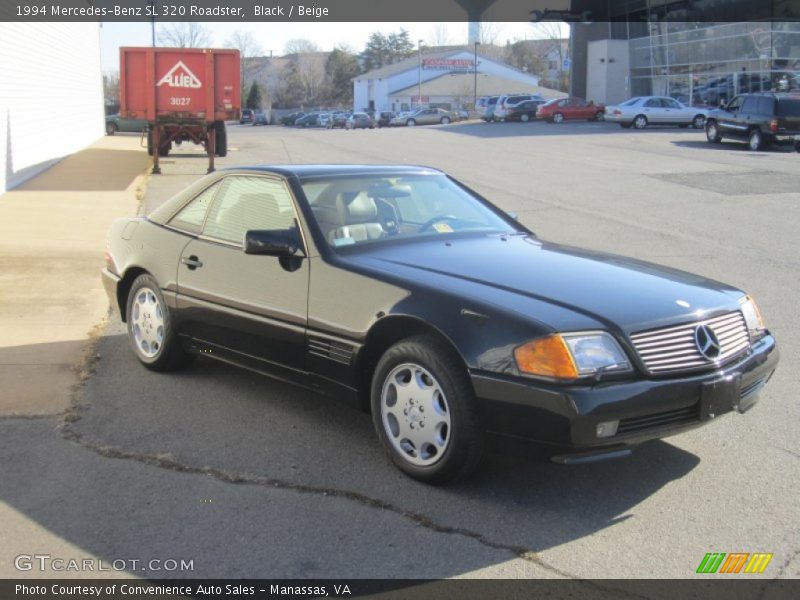 Black / Beige 1994 Mercedes-Benz SL 320 Roadster