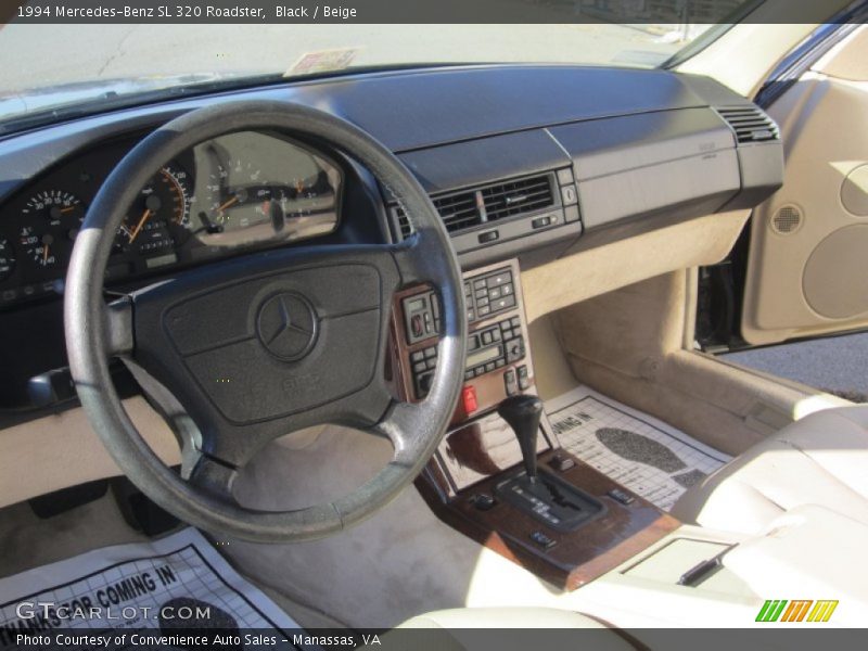 Black / Beige 1994 Mercedes-Benz SL 320 Roadster
