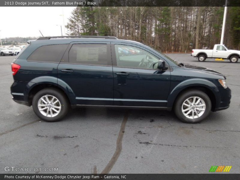 Fathom Blue Pearl / Black 2013 Dodge Journey SXT