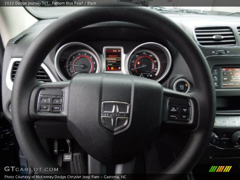 Fathom Blue Pearl / Black 2013 Dodge Journey SXT
