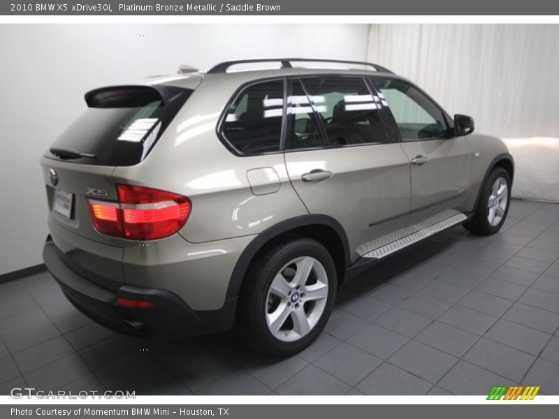 Platinum Bronze Metallic / Saddle Brown 2010 BMW X5 xDrive30i