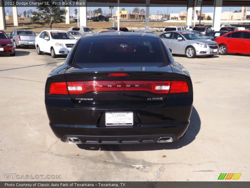 Pitch Black / Black 2012 Dodge Charger SE