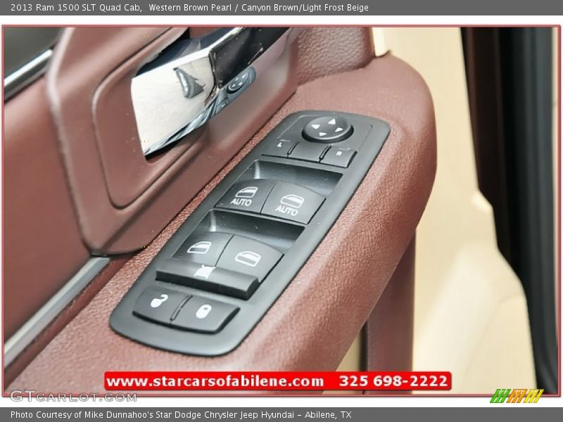 Western Brown Pearl / Canyon Brown/Light Frost Beige 2013 Ram 1500 SLT Quad Cab