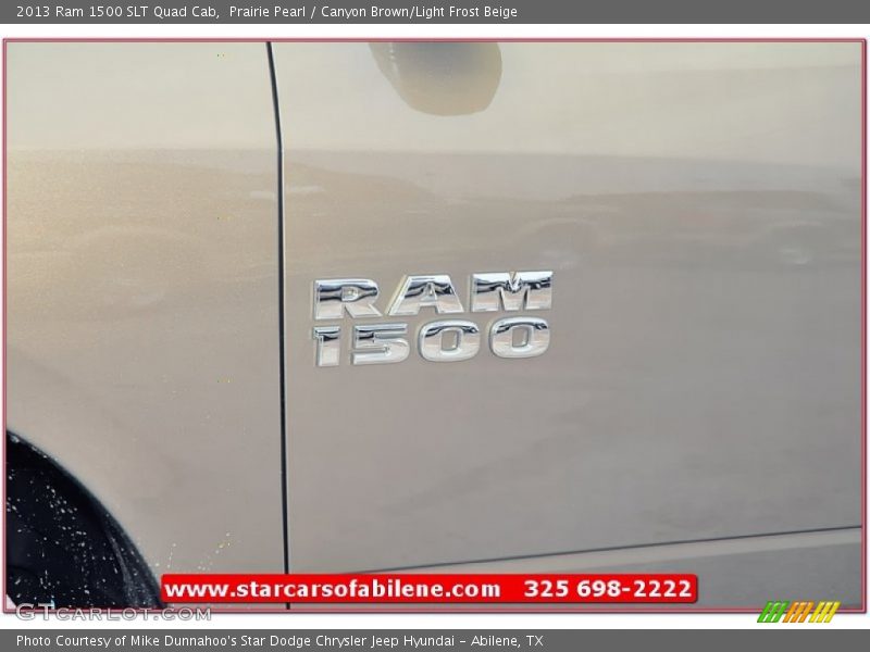 Prairie Pearl / Canyon Brown/Light Frost Beige 2013 Ram 1500 SLT Quad Cab