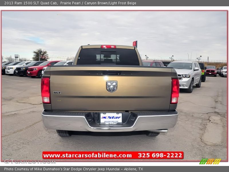 Prairie Pearl / Canyon Brown/Light Frost Beige 2013 Ram 1500 SLT Quad Cab
