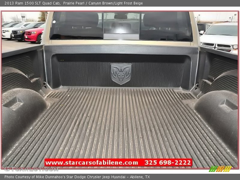 Prairie Pearl / Canyon Brown/Light Frost Beige 2013 Ram 1500 SLT Quad Cab