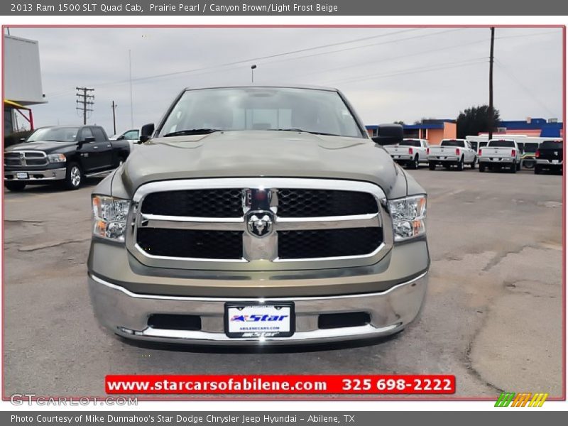 Prairie Pearl / Canyon Brown/Light Frost Beige 2013 Ram 1500 SLT Quad Cab