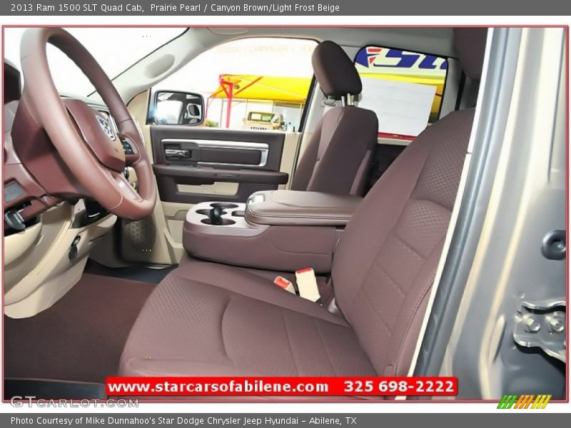 Prairie Pearl / Canyon Brown/Light Frost Beige 2013 Ram 1500 SLT Quad Cab