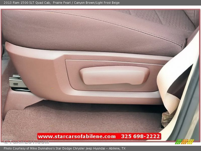 Prairie Pearl / Canyon Brown/Light Frost Beige 2013 Ram 1500 SLT Quad Cab
