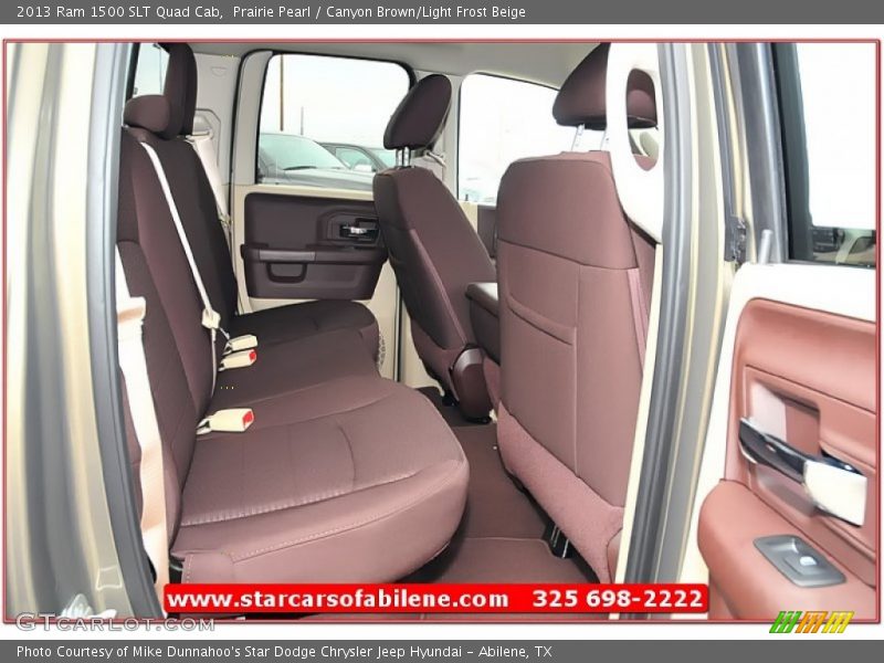 Prairie Pearl / Canyon Brown/Light Frost Beige 2013 Ram 1500 SLT Quad Cab