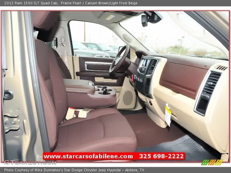 Prairie Pearl / Canyon Brown/Light Frost Beige 2013 Ram 1500 SLT Quad Cab