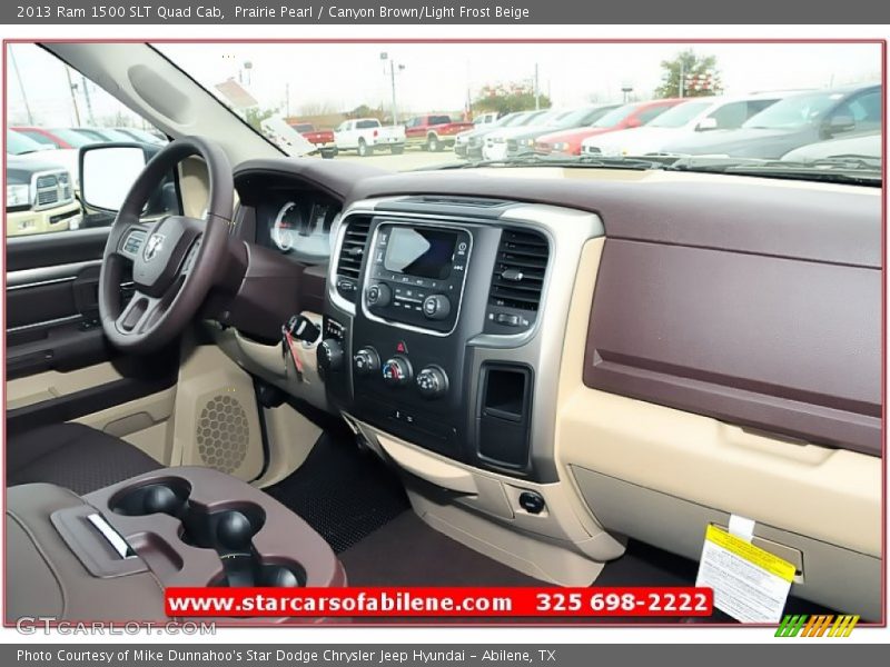 Prairie Pearl / Canyon Brown/Light Frost Beige 2013 Ram 1500 SLT Quad Cab