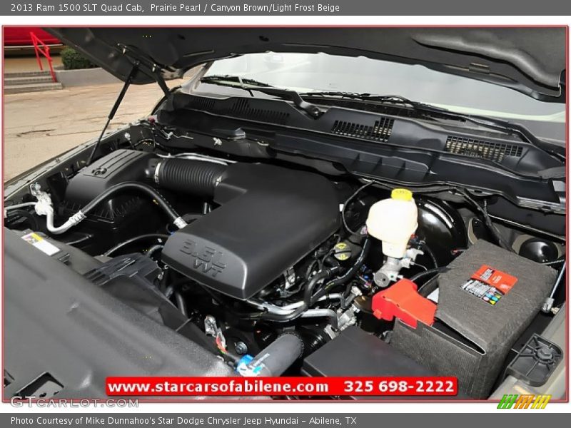Prairie Pearl / Canyon Brown/Light Frost Beige 2013 Ram 1500 SLT Quad Cab