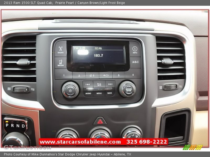Prairie Pearl / Canyon Brown/Light Frost Beige 2013 Ram 1500 SLT Quad Cab
