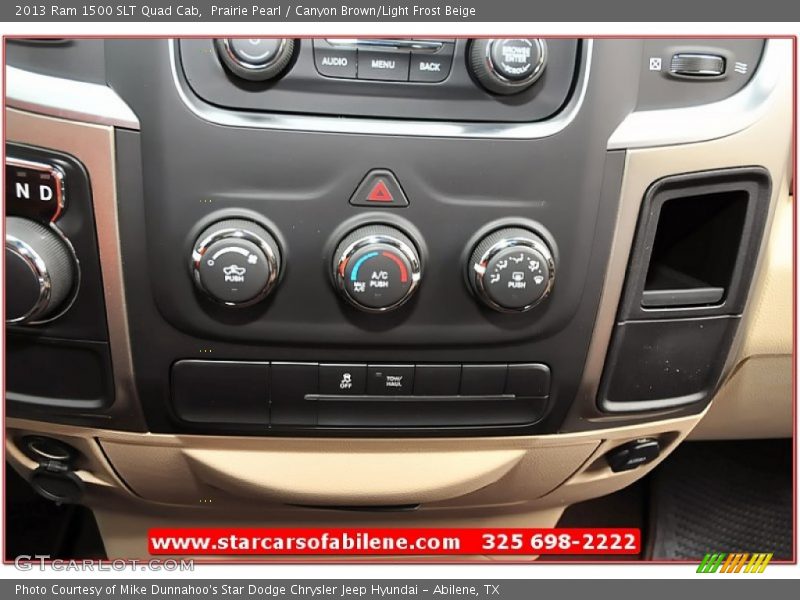 Prairie Pearl / Canyon Brown/Light Frost Beige 2013 Ram 1500 SLT Quad Cab