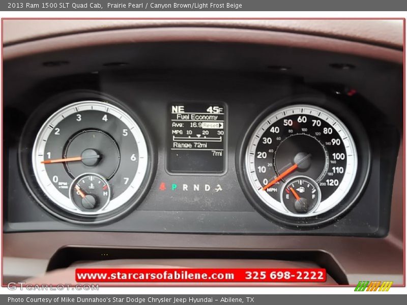 Prairie Pearl / Canyon Brown/Light Frost Beige 2013 Ram 1500 SLT Quad Cab