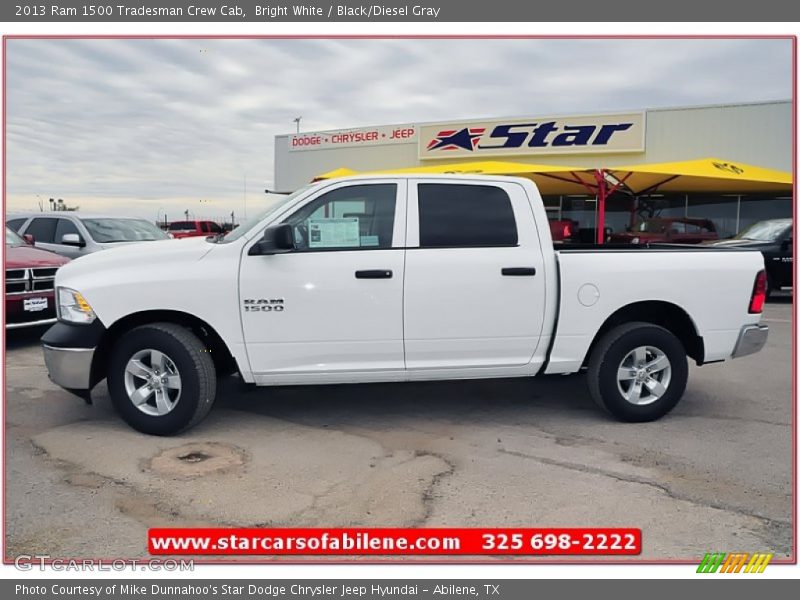 Bright White / Black/Diesel Gray 2013 Ram 1500 Tradesman Crew Cab