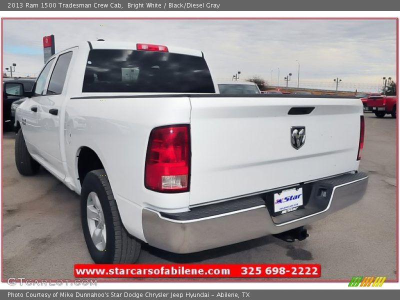 Bright White / Black/Diesel Gray 2013 Ram 1500 Tradesman Crew Cab