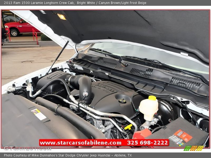 Bright White / Canyon Brown/Light Frost Beige 2013 Ram 1500 Laramie Longhorn Crew Cab