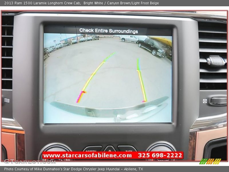 Bright White / Canyon Brown/Light Frost Beige 2013 Ram 1500 Laramie Longhorn Crew Cab