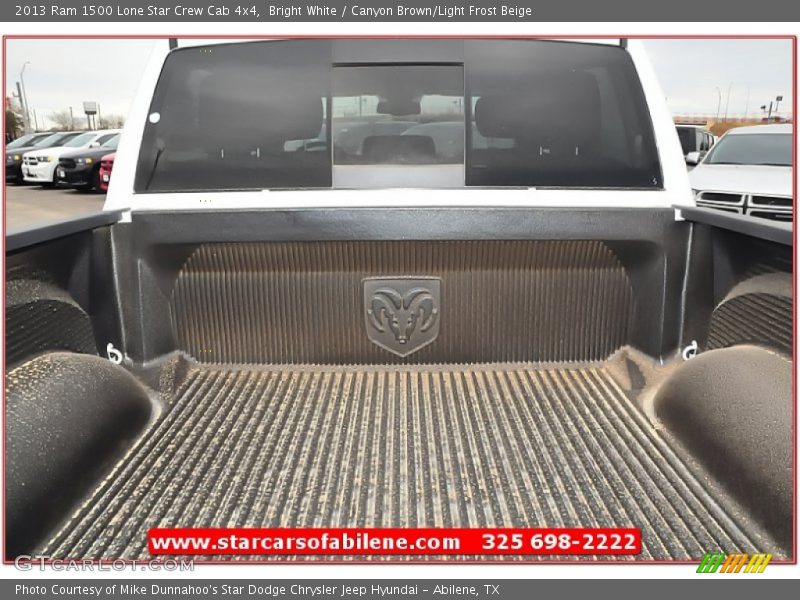 Bright White / Canyon Brown/Light Frost Beige 2013 Ram 1500 Lone Star Crew Cab 4x4