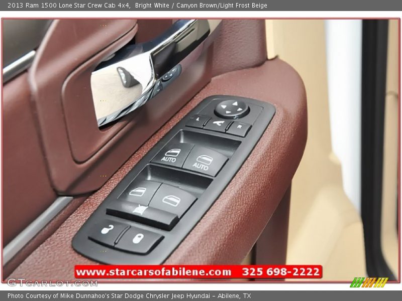 Bright White / Canyon Brown/Light Frost Beige 2013 Ram 1500 Lone Star Crew Cab 4x4