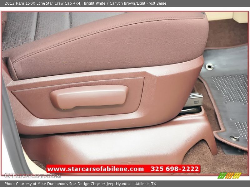 Bright White / Canyon Brown/Light Frost Beige 2013 Ram 1500 Lone Star Crew Cab 4x4