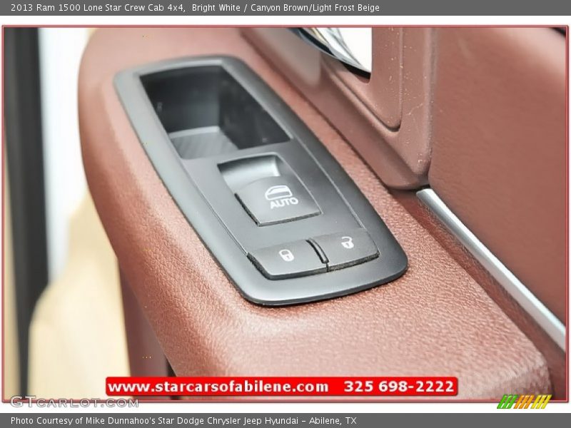 Bright White / Canyon Brown/Light Frost Beige 2013 Ram 1500 Lone Star Crew Cab 4x4