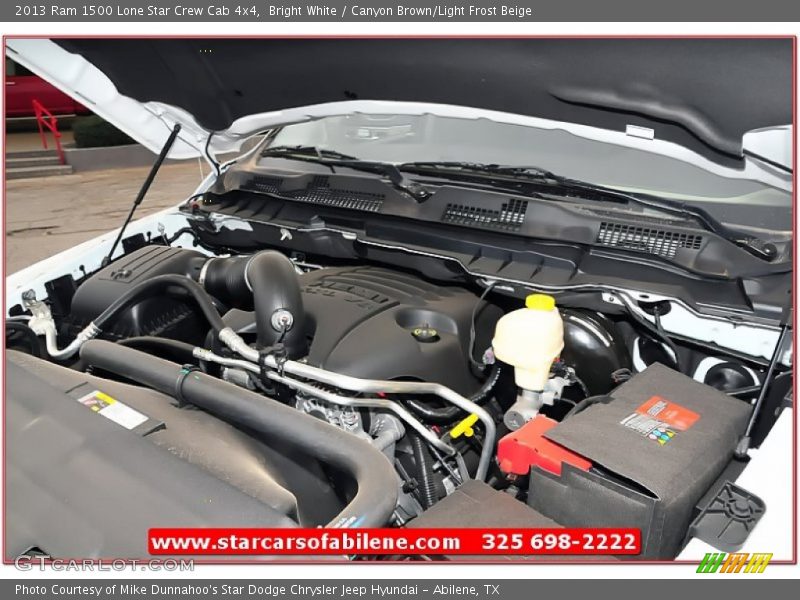 Bright White / Canyon Brown/Light Frost Beige 2013 Ram 1500 Lone Star Crew Cab 4x4