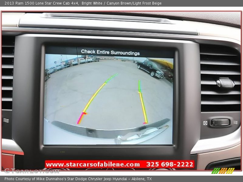 Bright White / Canyon Brown/Light Frost Beige 2013 Ram 1500 Lone Star Crew Cab 4x4