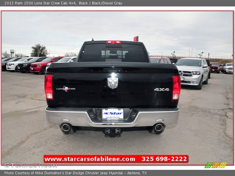 Black / Black/Diesel Gray 2013 Ram 1500 Lone Star Crew Cab 4x4
