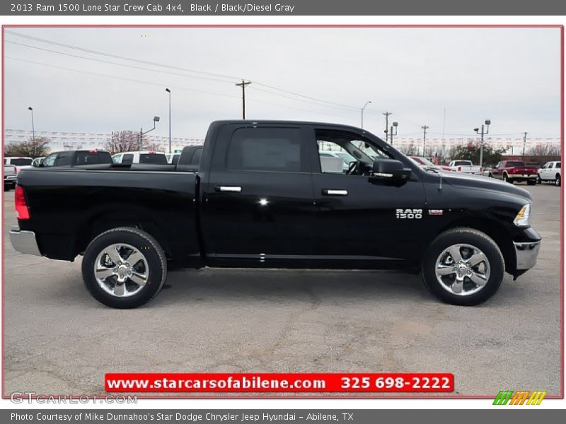 Black / Black/Diesel Gray 2013 Ram 1500 Lone Star Crew Cab 4x4