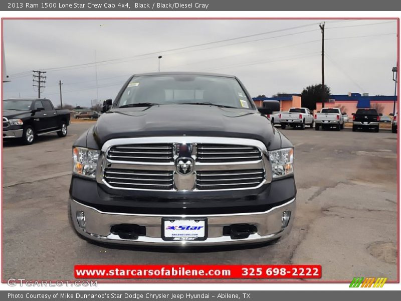 Black / Black/Diesel Gray 2013 Ram 1500 Lone Star Crew Cab 4x4