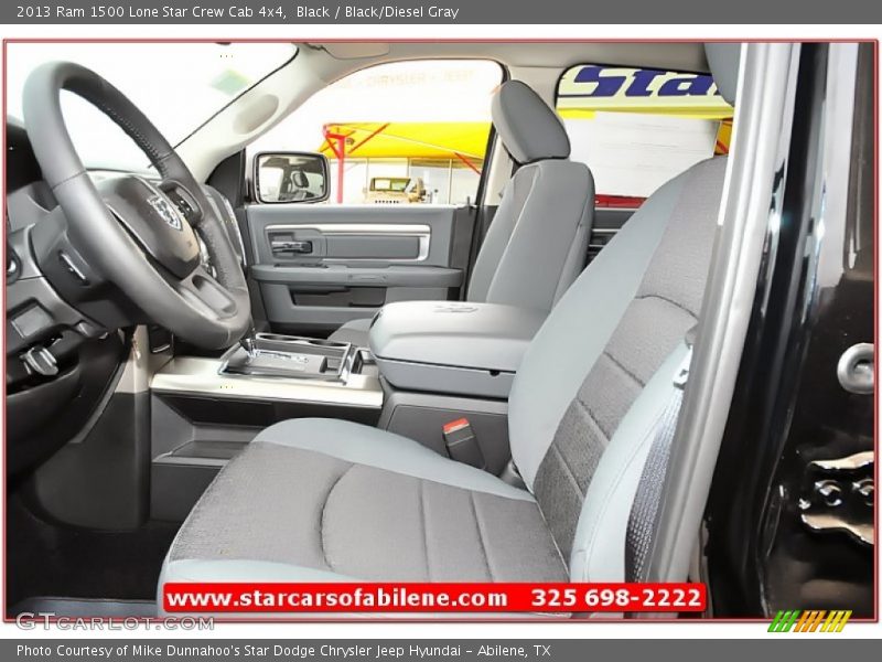 Black / Black/Diesel Gray 2013 Ram 1500 Lone Star Crew Cab 4x4