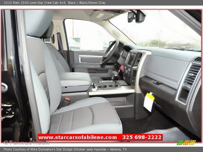 Black / Black/Diesel Gray 2013 Ram 1500 Lone Star Crew Cab 4x4