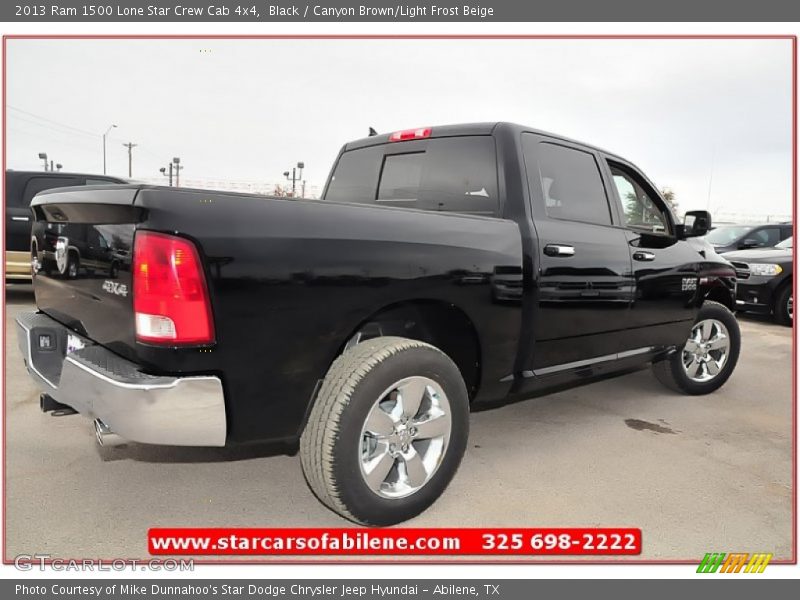 Black / Canyon Brown/Light Frost Beige 2013 Ram 1500 Lone Star Crew Cab 4x4
