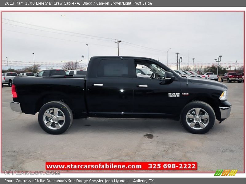 Black / Canyon Brown/Light Frost Beige 2013 Ram 1500 Lone Star Crew Cab 4x4