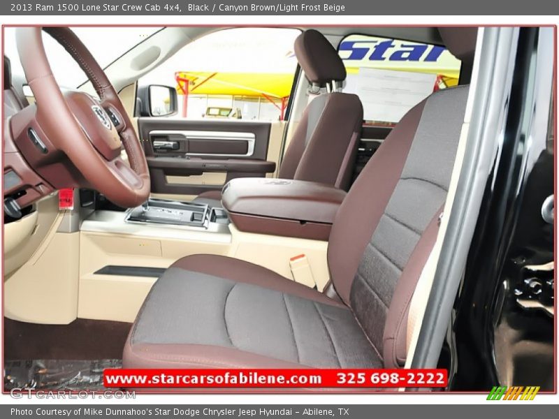 Black / Canyon Brown/Light Frost Beige 2013 Ram 1500 Lone Star Crew Cab 4x4
