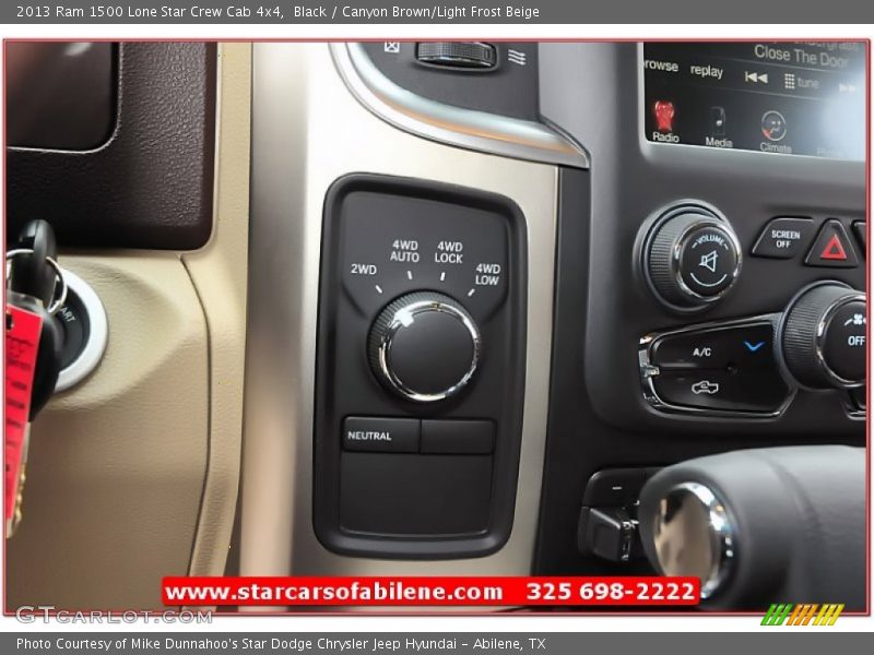 Black / Canyon Brown/Light Frost Beige 2013 Ram 1500 Lone Star Crew Cab 4x4