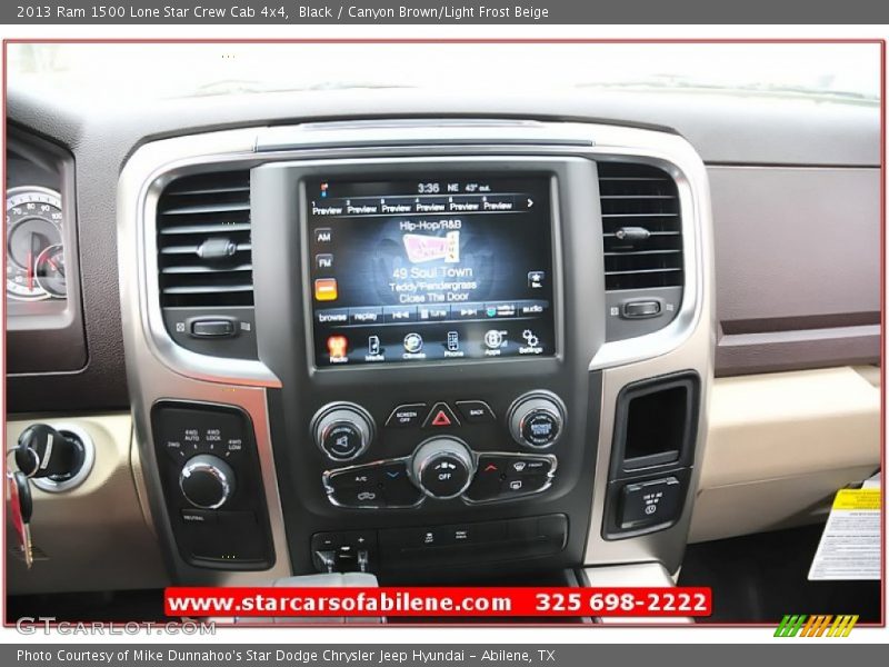 Black / Canyon Brown/Light Frost Beige 2013 Ram 1500 Lone Star Crew Cab 4x4