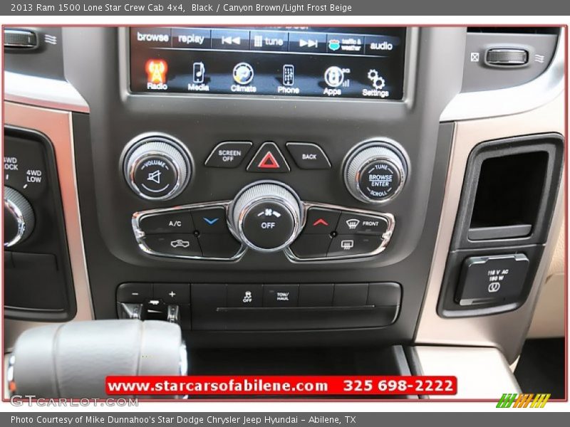 Black / Canyon Brown/Light Frost Beige 2013 Ram 1500 Lone Star Crew Cab 4x4
