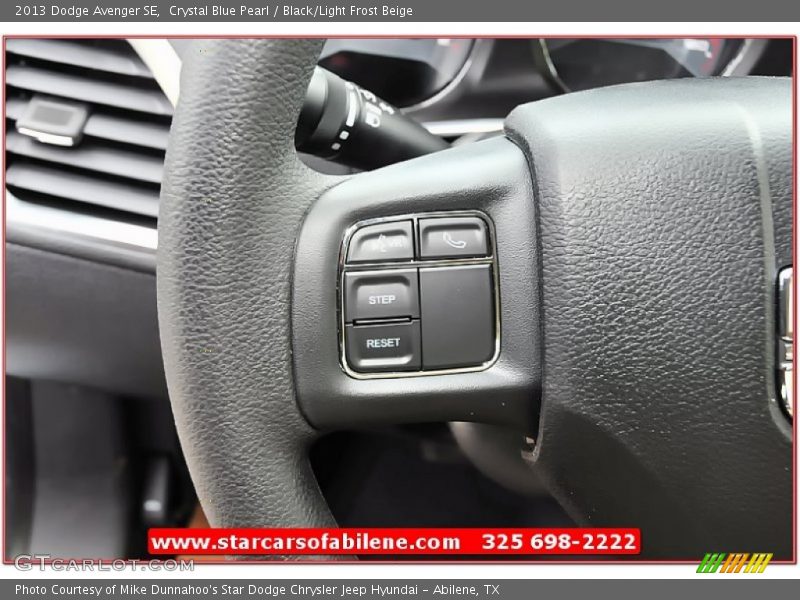 Crystal Blue Pearl / Black/Light Frost Beige 2013 Dodge Avenger SE
