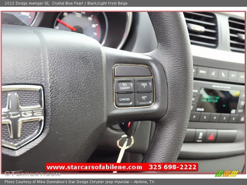 Crystal Blue Pearl / Black/Light Frost Beige 2013 Dodge Avenger SE