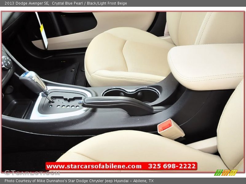 Crystal Blue Pearl / Black/Light Frost Beige 2013 Dodge Avenger SE
