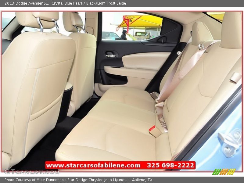 Crystal Blue Pearl / Black/Light Frost Beige 2013 Dodge Avenger SE