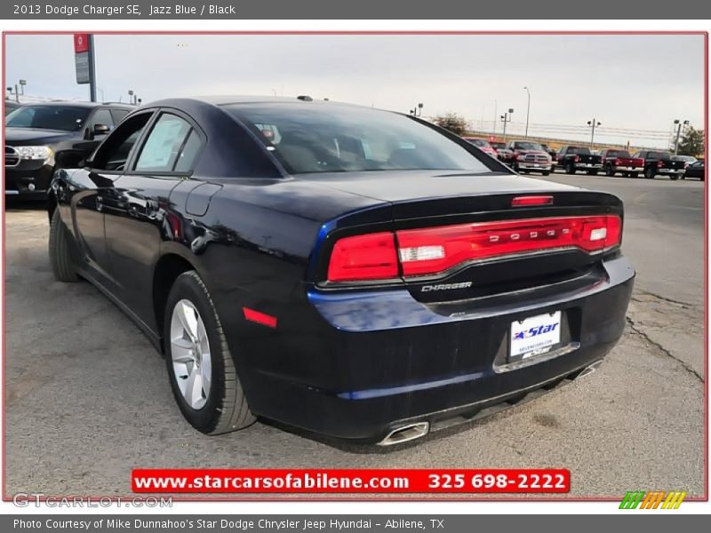 Jazz Blue / Black 2013 Dodge Charger SE