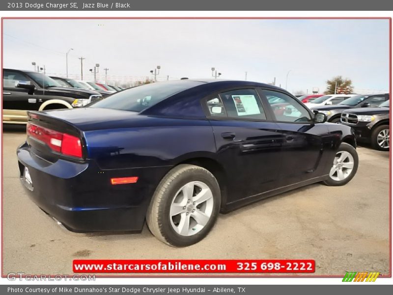 Jazz Blue / Black 2013 Dodge Charger SE