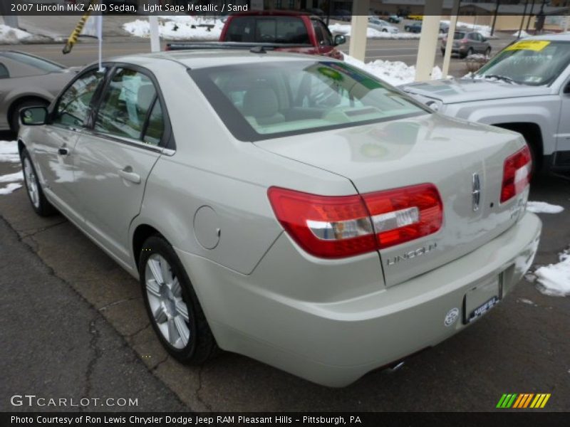 Light Sage Metallic / Sand 2007 Lincoln MKZ AWD Sedan