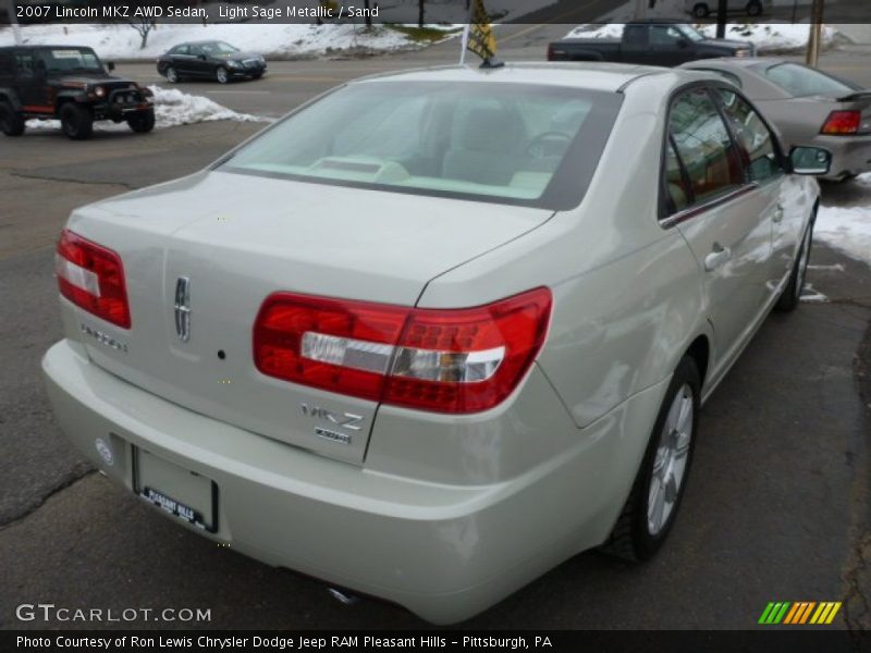 Light Sage Metallic / Sand 2007 Lincoln MKZ AWD Sedan